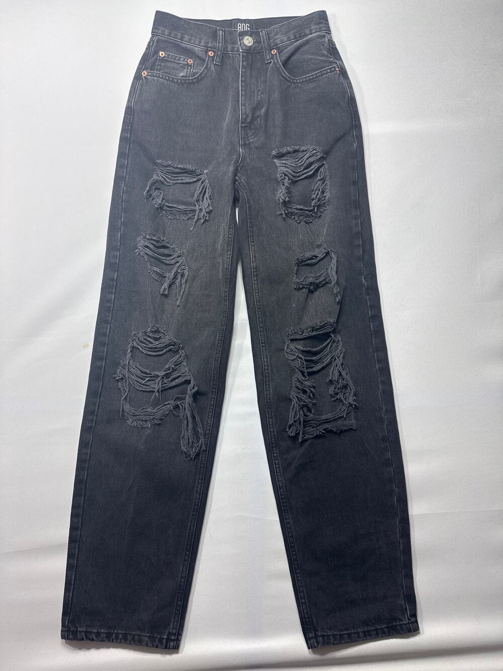 BDG Urban Outfitters Women's High Rise Baggy Black Jeans - Size 25 (25x31)